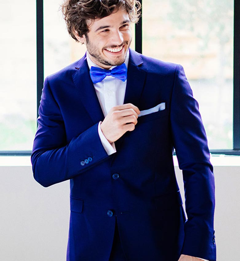 papillon blu elettrico matrimonio